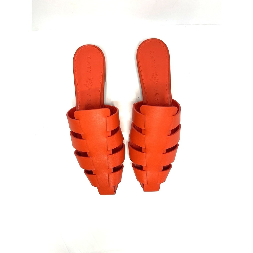 Katie Perry The Confidant Fisherman Mule Flame Orange Size 8.5 Flats Slip On - Picture 2 of 7